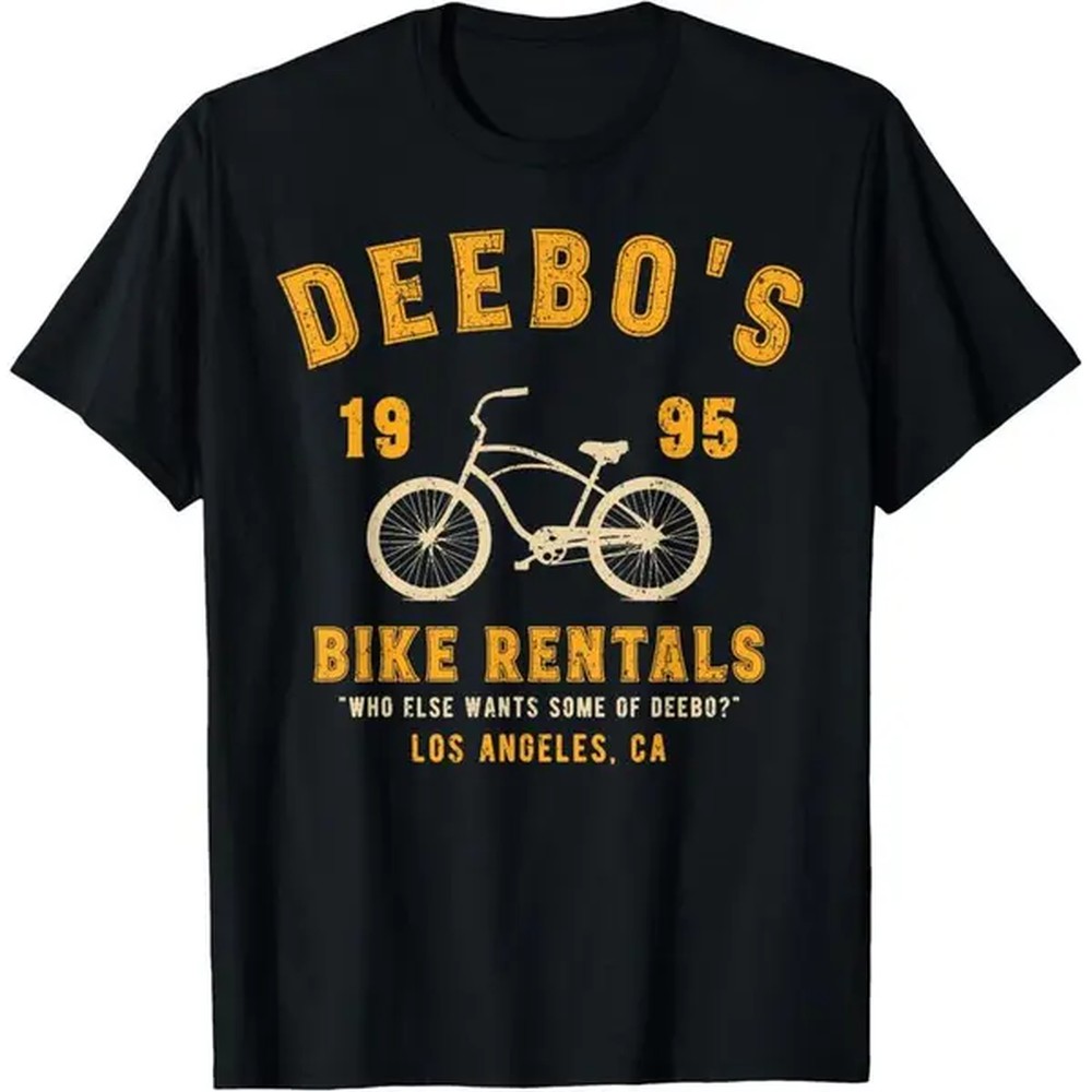 Vintage Fashion Fabrics - Camiseta masculina vintage Deebo's Bike Rentals