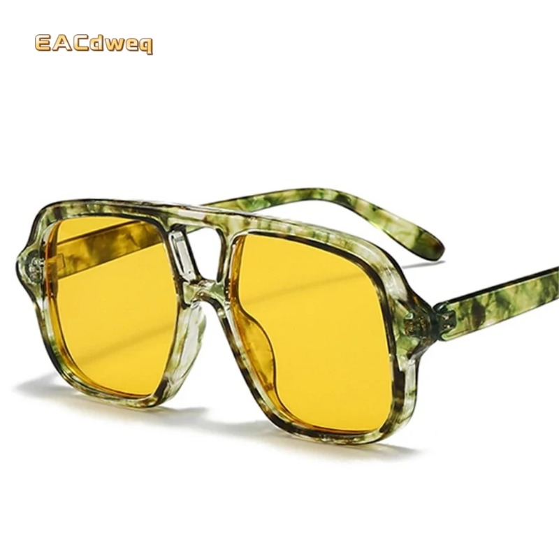 Vintage Fashion Trends - Óculos de Sol Masculinos Quadrados com