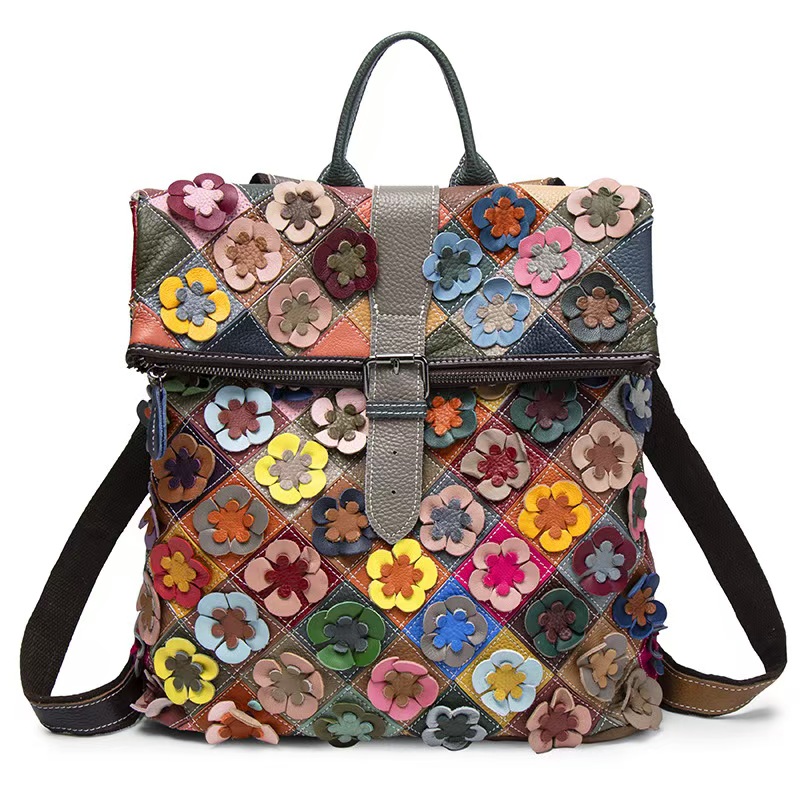 Vintage Zipper - Mochila Vintage Feminina em Couro Genuíno
