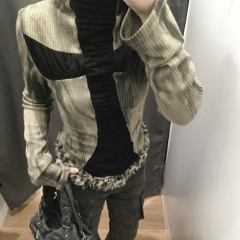 Turtleneck Knit 90S - Goth cruz subcultura magro topos querida