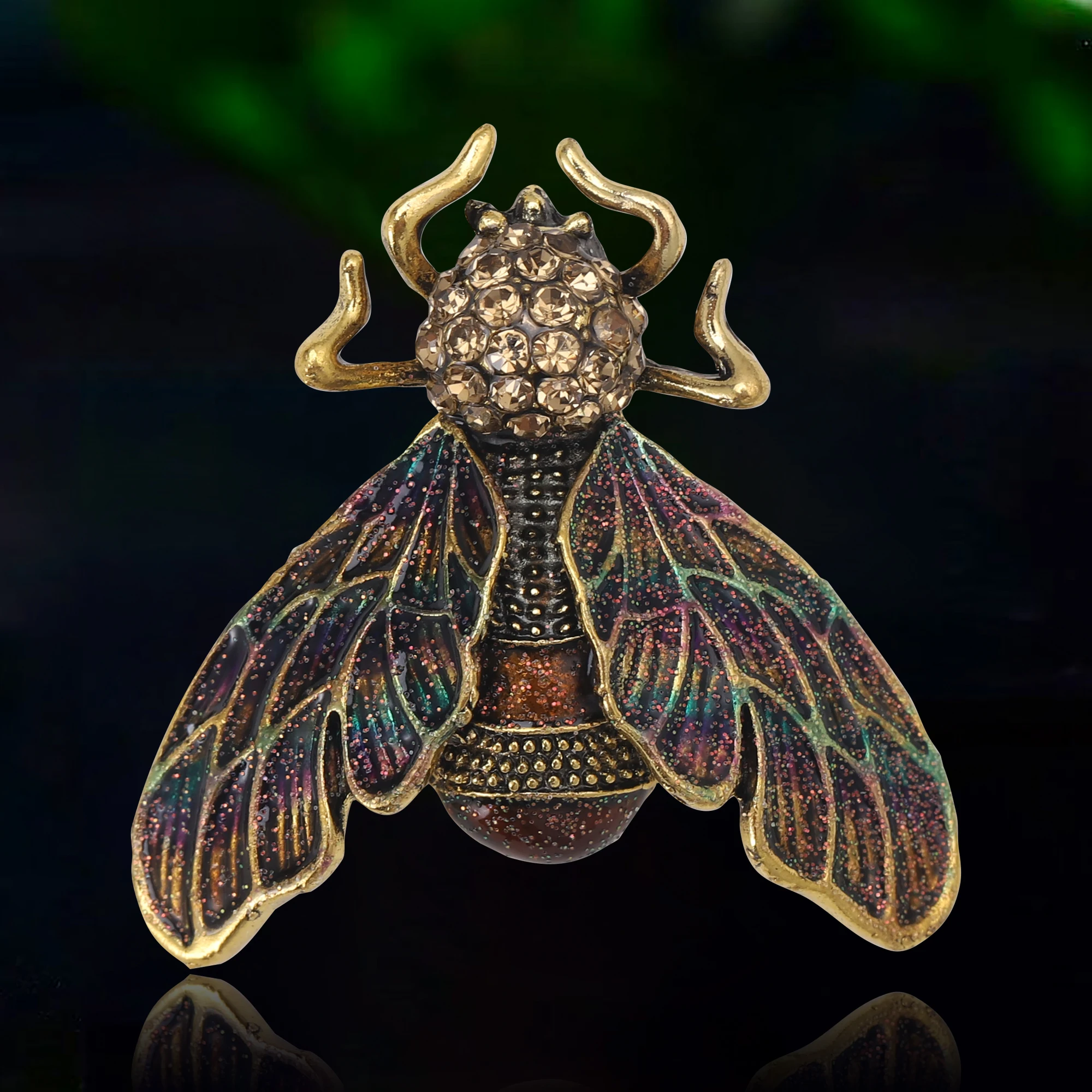 Vintage Fashion Bug - Vintage strass bug broches para mulheres