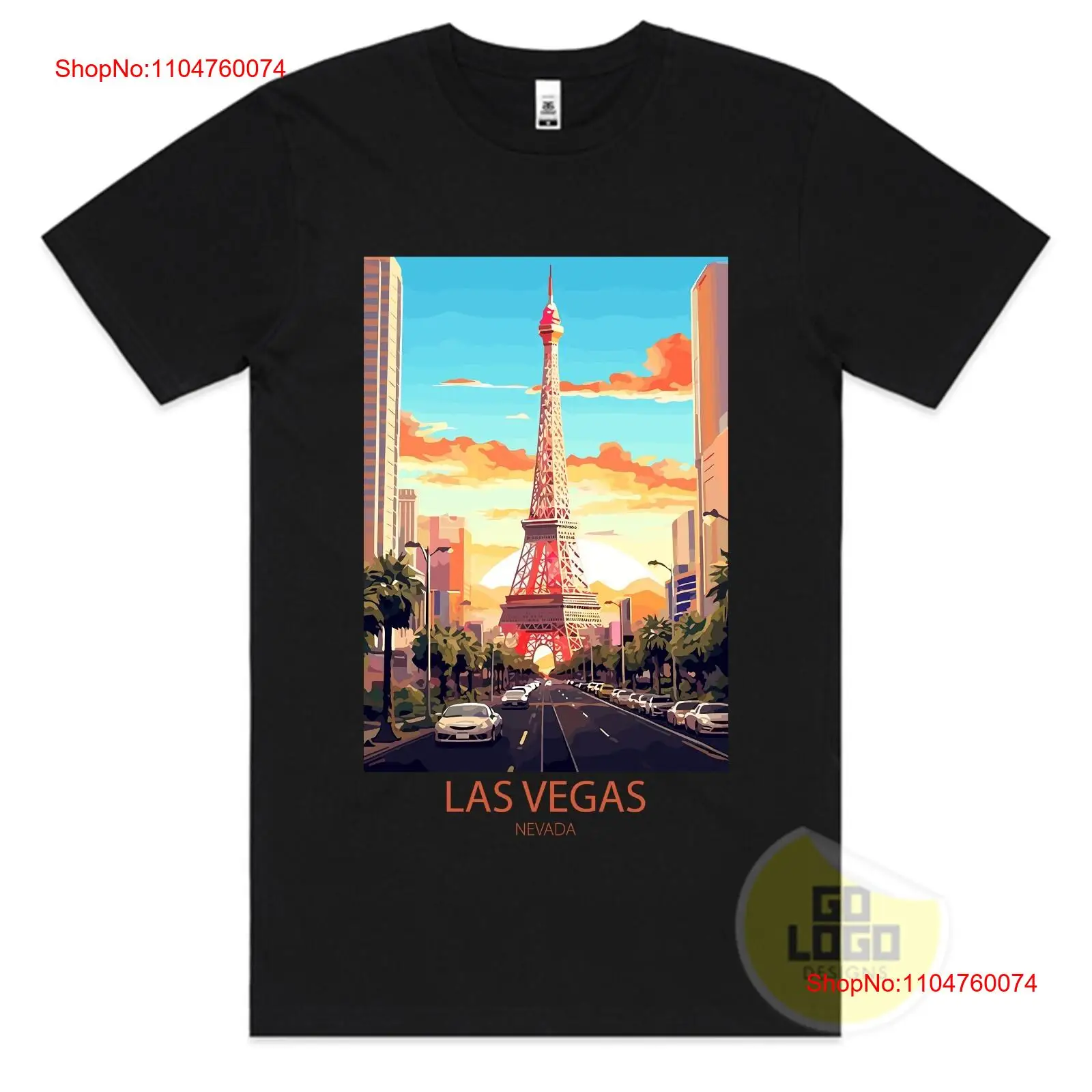 Vintage Vegas Fashion - Camiseta de viagem las vegas nevis