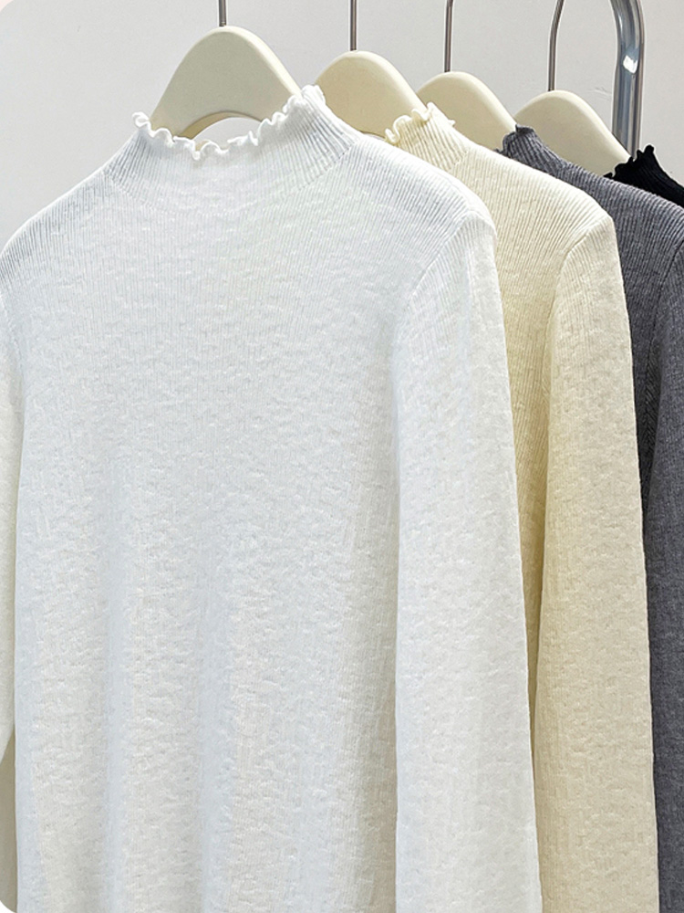 Turtleneck Knit 90S - Suéter de gola alta de manga
