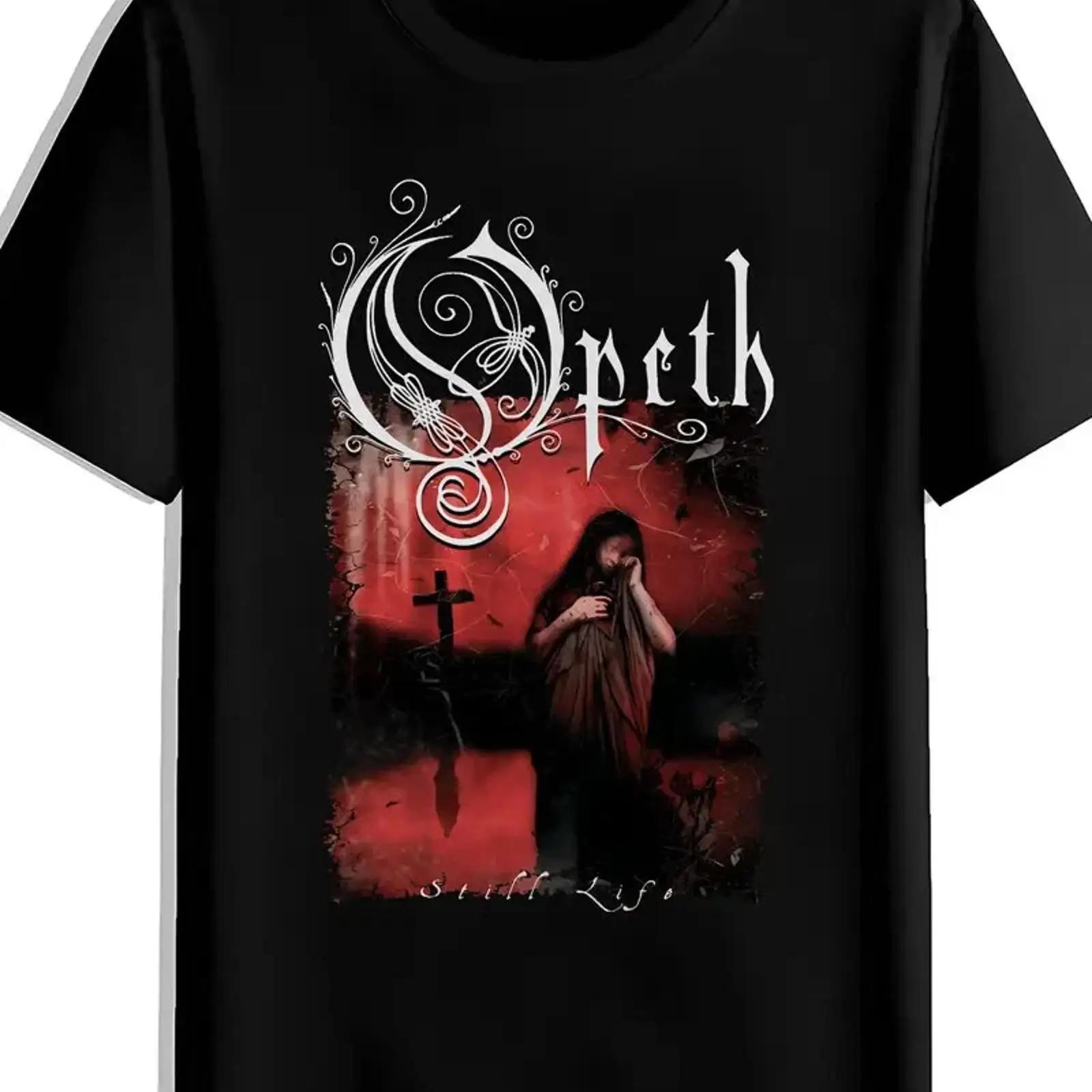 Vintage Fashion Icons - Camiseta Masculina Preta Inspirada em Opeth,