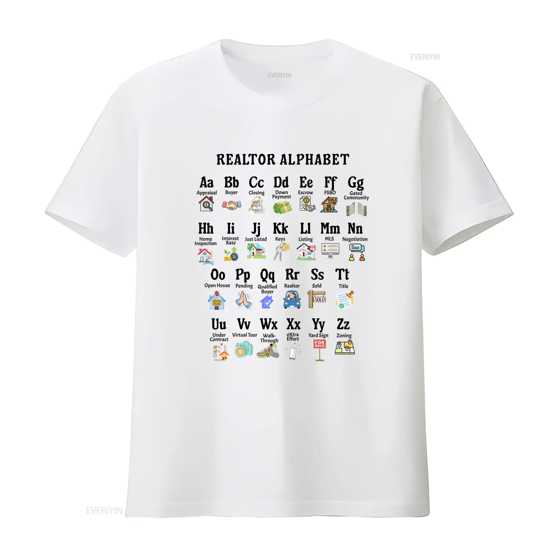 Vintage Fashion Icons - Camiseta Casual com Estampa de Ícones
