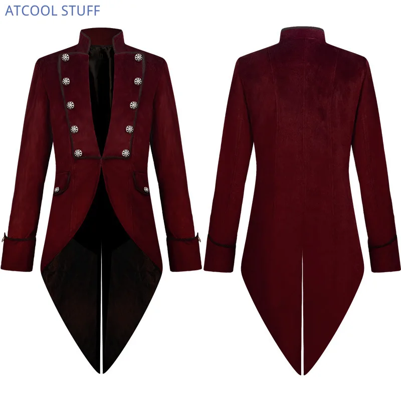 Vintage Victorian Fashion - Clássico velet tailcoat jaqueta medieval manga
