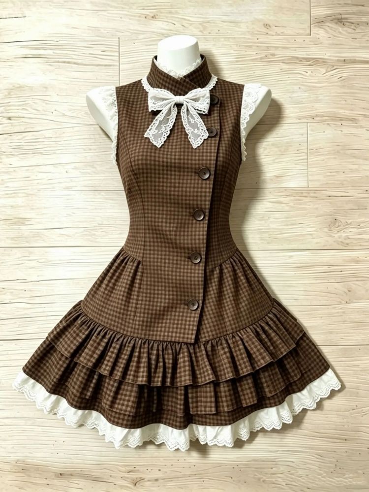 Turtleneck Knit 90S - Vestidos Himekaji Vintage Y2K Conjunto de