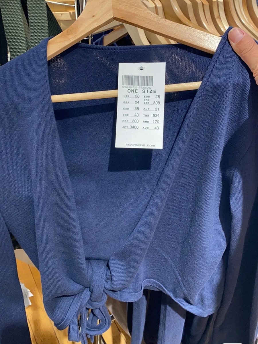 Crop Cardigan Vintage - Nova marinha rendas de malha manga