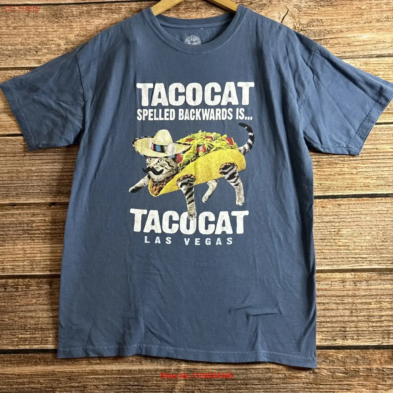 Vintage Vegas Fashion - Camiseta Masculina Azul Vintage Lavada com