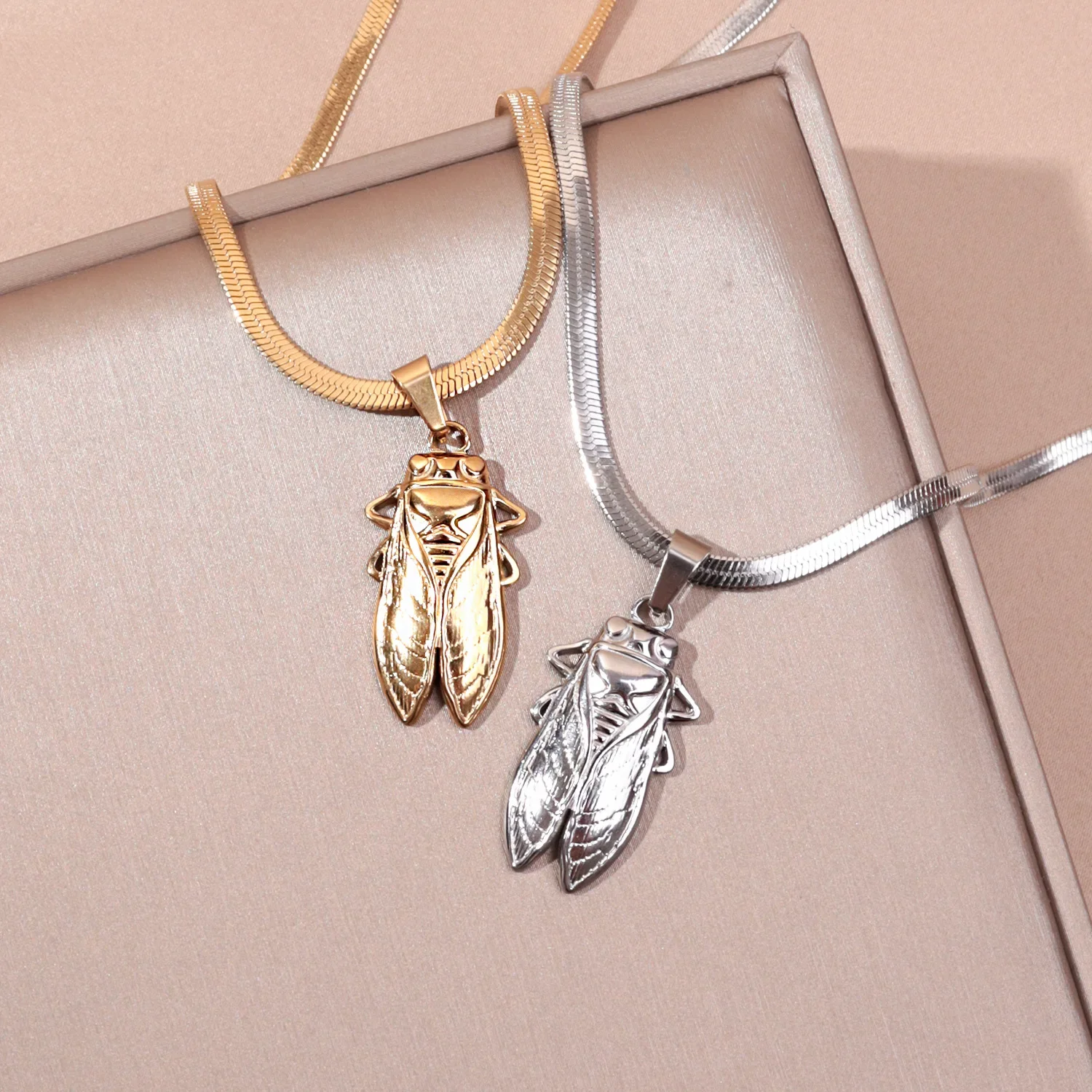 Vintage Fashion Bug - Aço inoxidável Big Cicada Beetle Bug