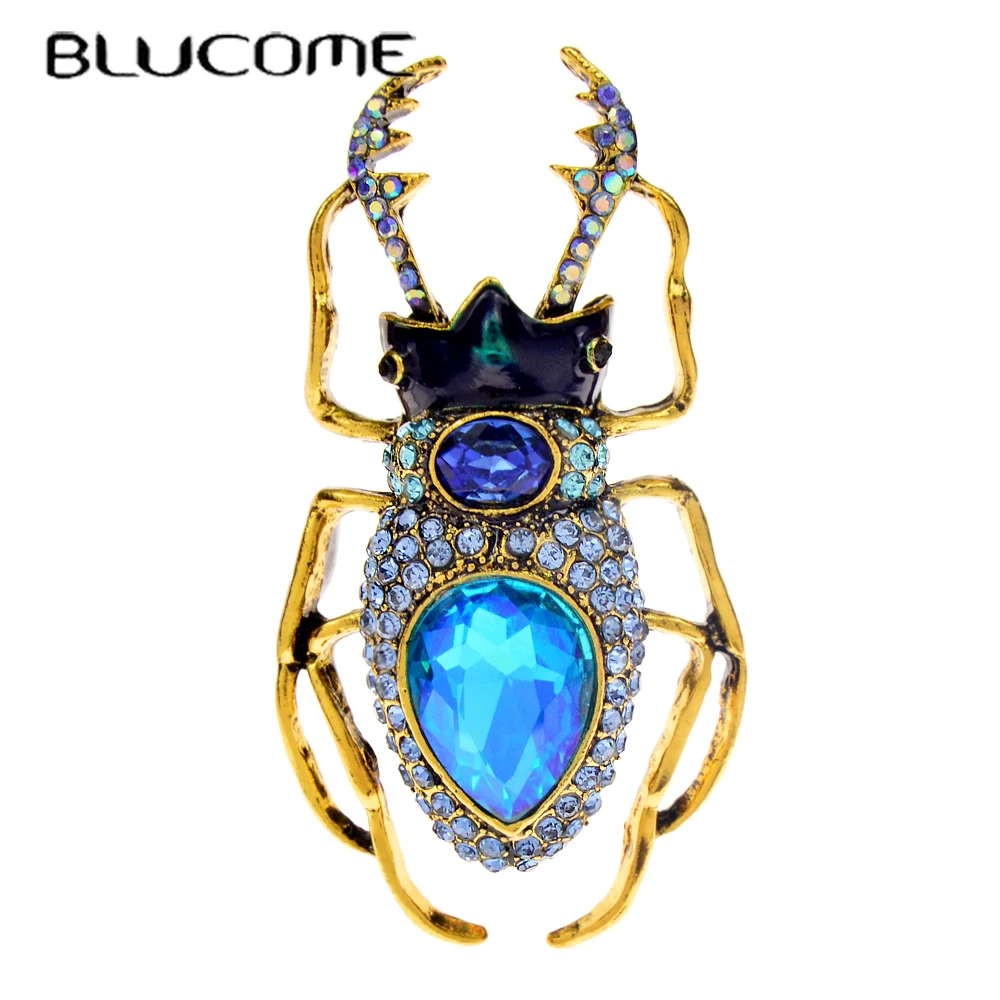 Vintage Fashion Bug - Blucome broches de besouro de cristal