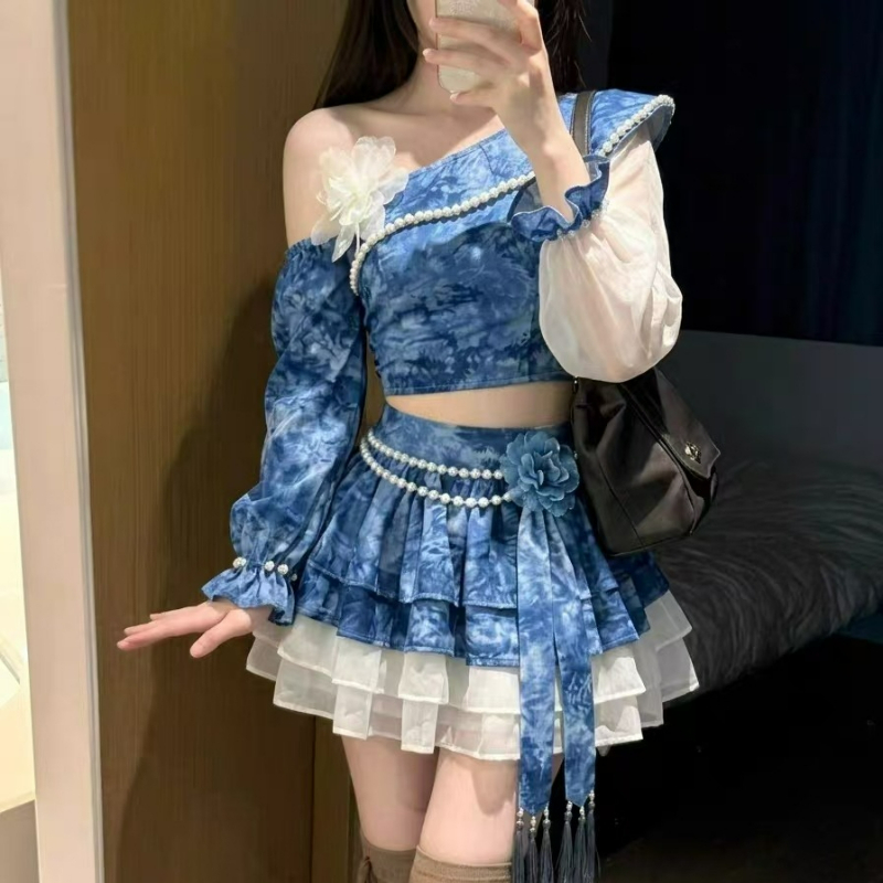 Vintage Fashion Japan - Conjunto de Saia Lolita Vintage Estilo