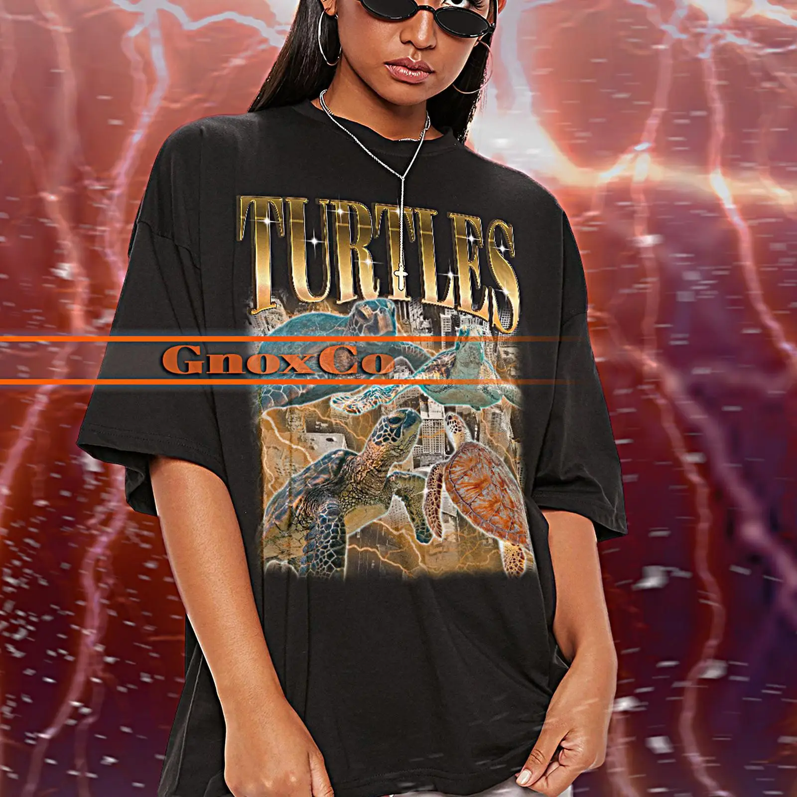 Turtleneck Knit 90S - Camiseta Vintage Tartarugas Retrô Anos 90,
