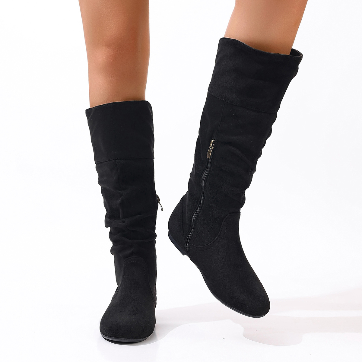 Vintage Fashion Fabrics - Botas Femininas Vintage de Moda Simples