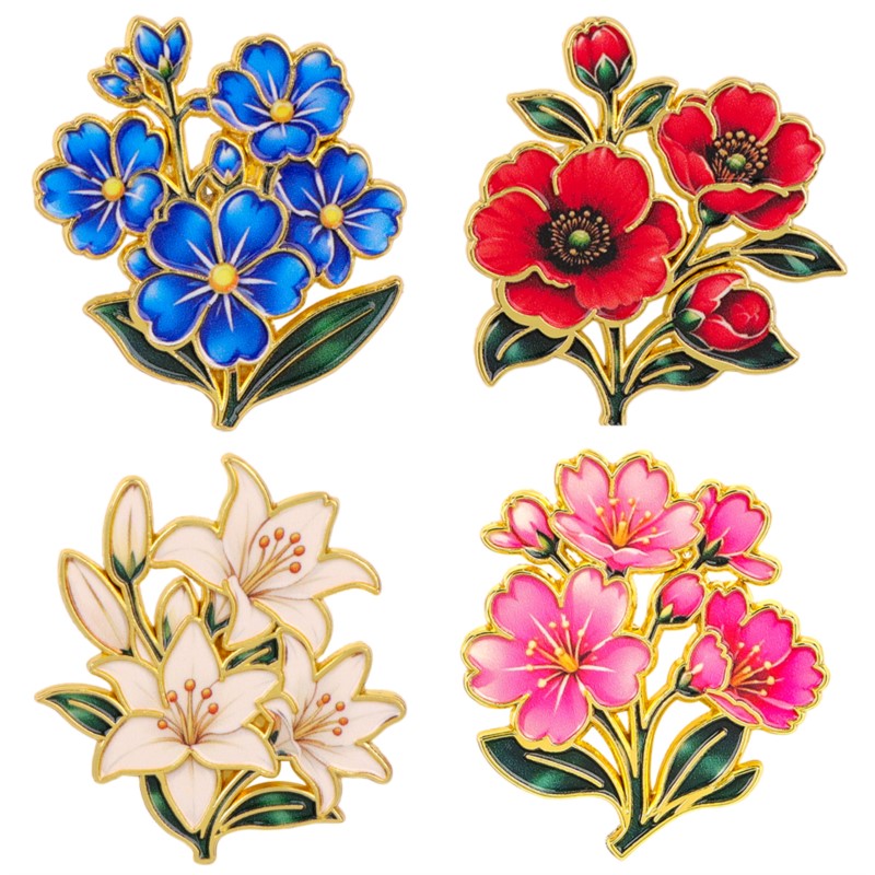 Vintage Victorian Fashion - Broche Esmaltado Vintage Fofo e Colorido