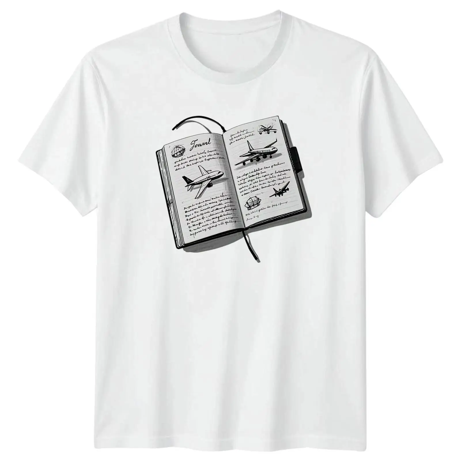 Vintage Fashion Sketches - Camiseta com estampa de diário de