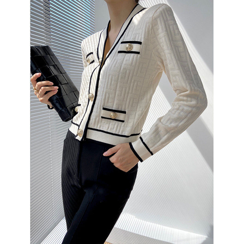 Primavera outono novo decote e - Crop Cardigan Vintage avaliação e preço