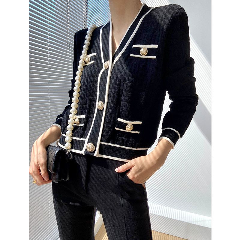 Primavera outono novo decote e - Crop Cardigan Vintage avaliação e preço