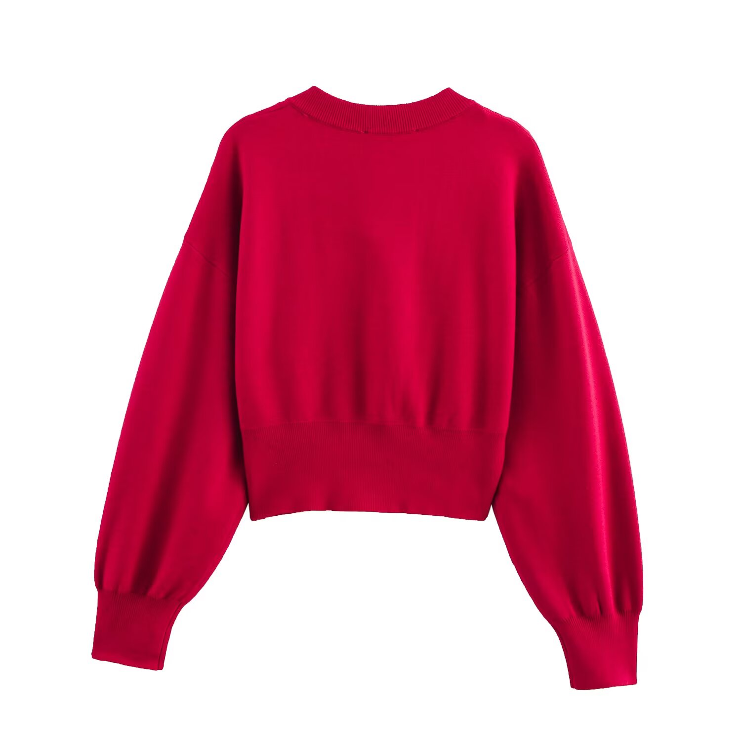 Feminino recortado malha cardi - Crop Cardigan Vintage avaliação e preço
