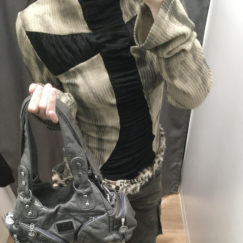 Goth cruz subcultura magro top - Turtleneck Knit 90S avaliação e preço