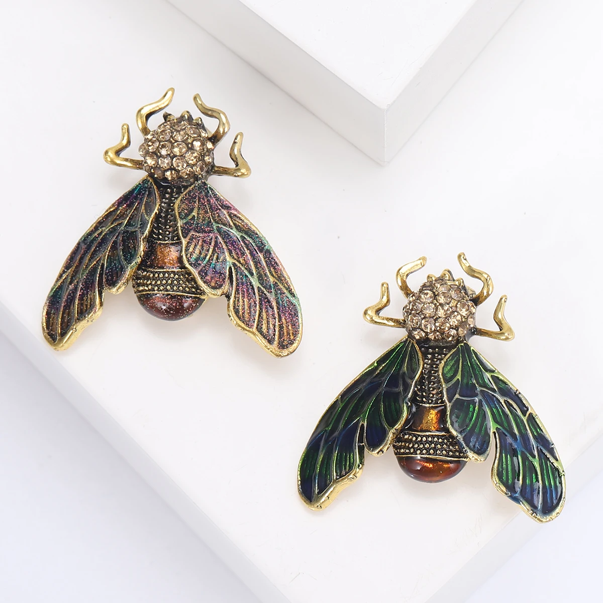 Vintage strass bug broches par - Vintage Fashion Bug avaliação e preço