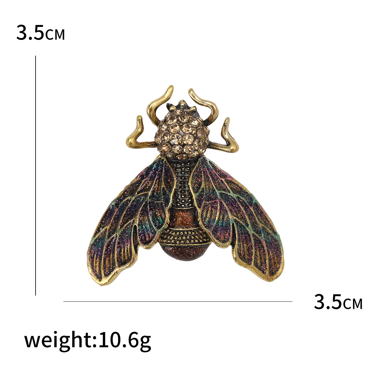 Vintage strass bug broches par - Vintage Fashion Bug avaliação e preço