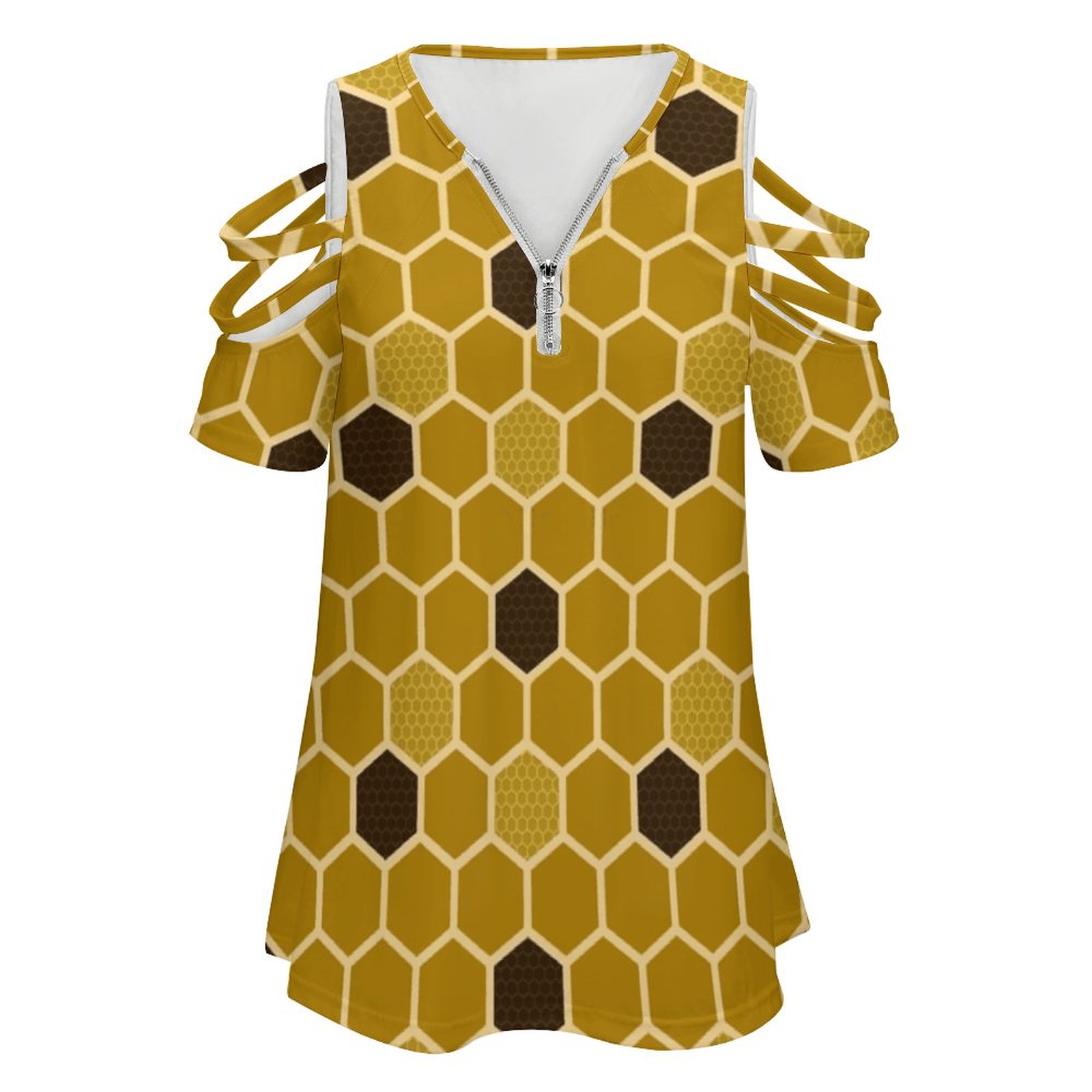 Favo de mel nova moda zip fora - Vintage Fashion Bug avaliação e preço