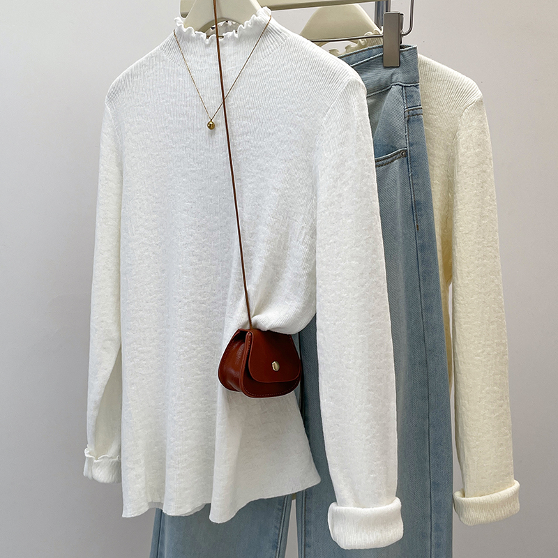 Suéter de gola alta de manga c - Turtleneck Knit 90S avaliação e preço