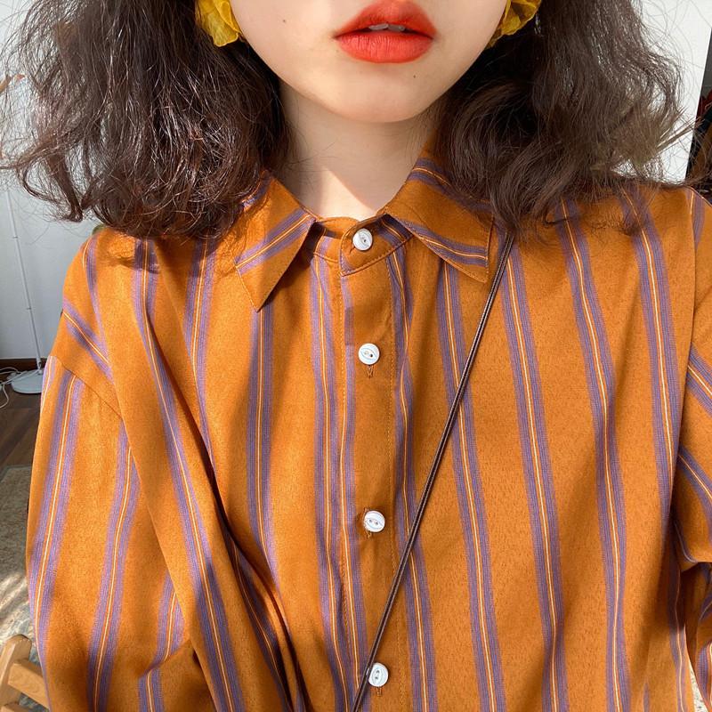 Blusa casual larga listrada pa - Vintage Fashion Trends avaliação e preço