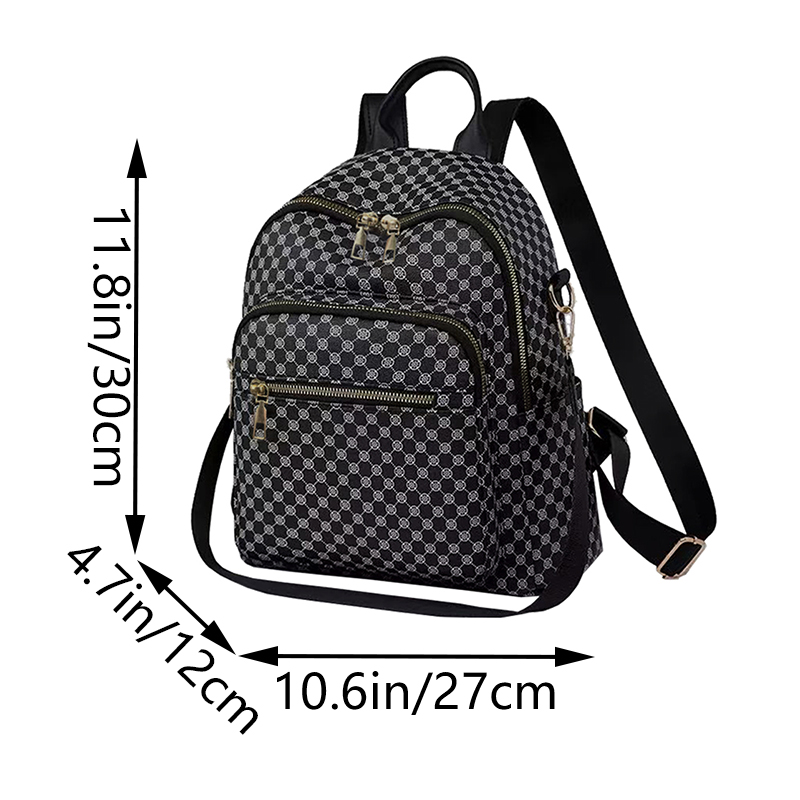 Mochila PU com Padrão Geométri - Vintage Fashion Patterns avaliação e preço