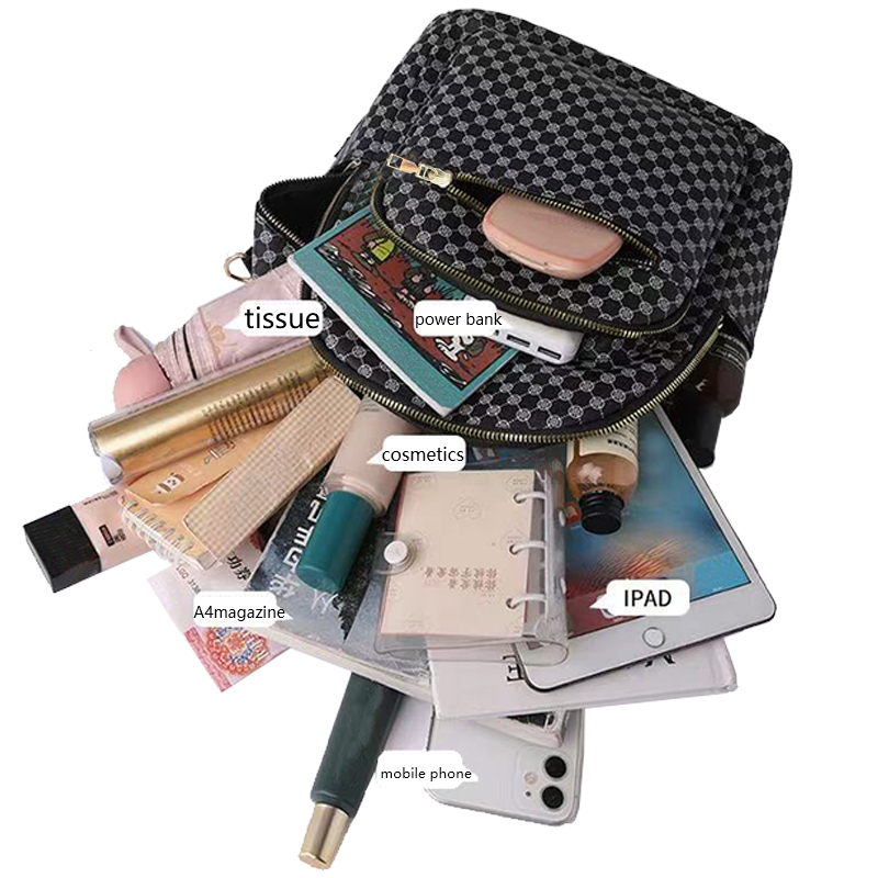 Mochila PU com Padrão Geométri - Vintage Fashion Patterns avaliação e preço