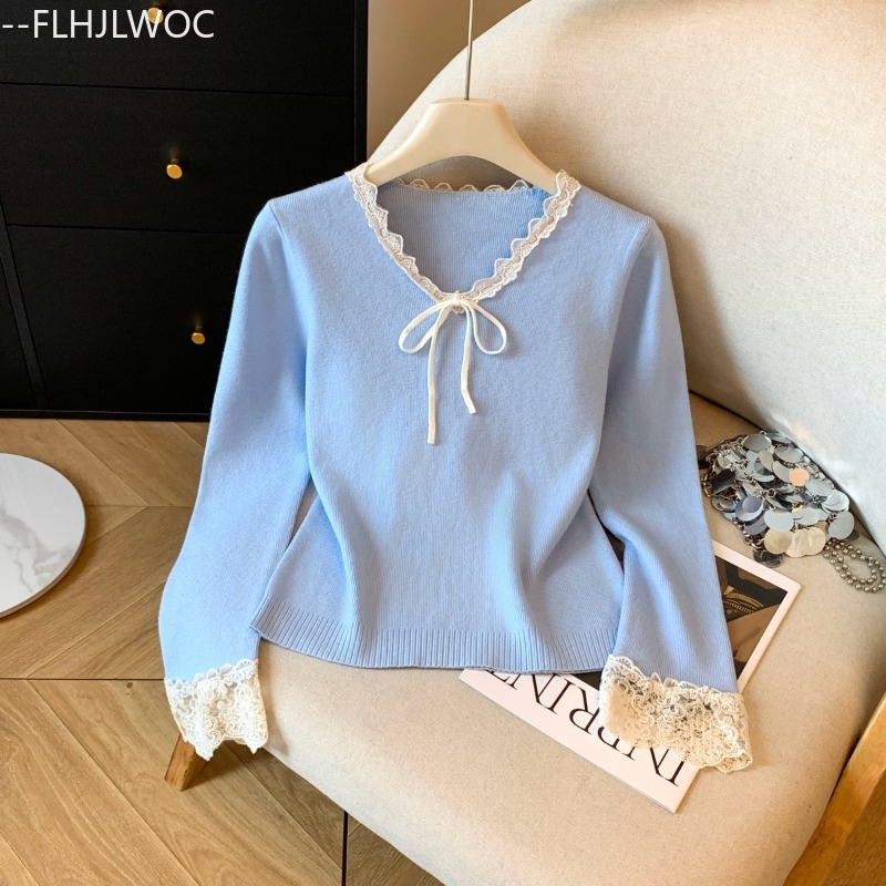 Laço topos jumpers pullovers a - Vintage Fashion In Japan avaliação e preço
