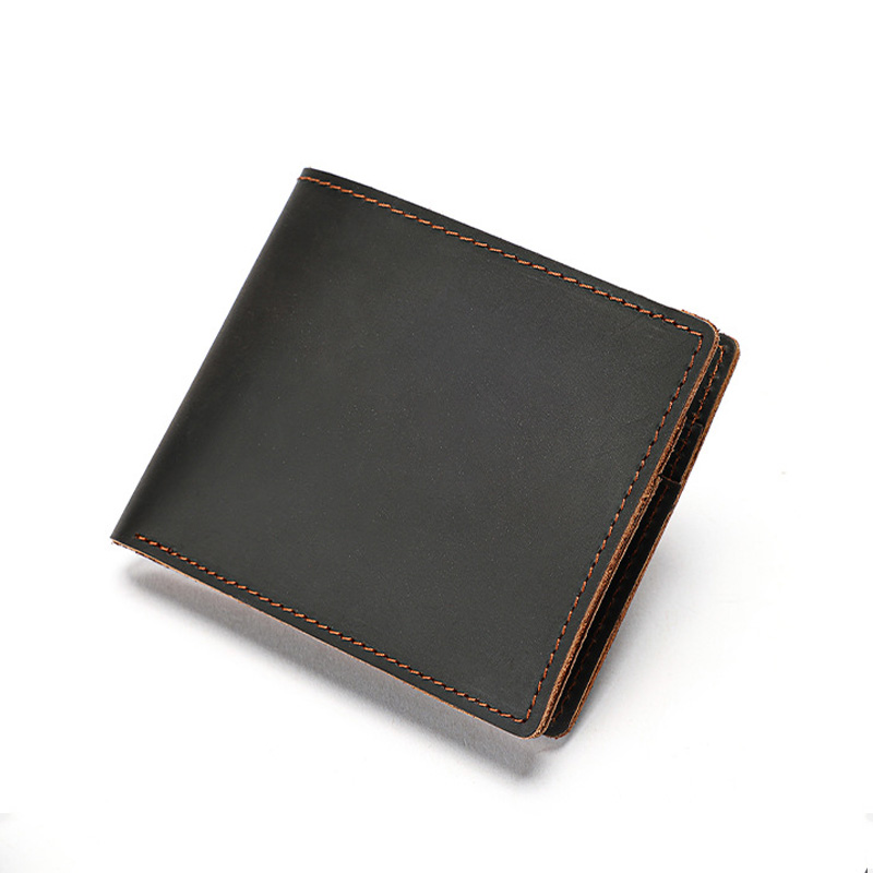 Carteira masculina de couro ge - Vintage Zipper avaliação e preço