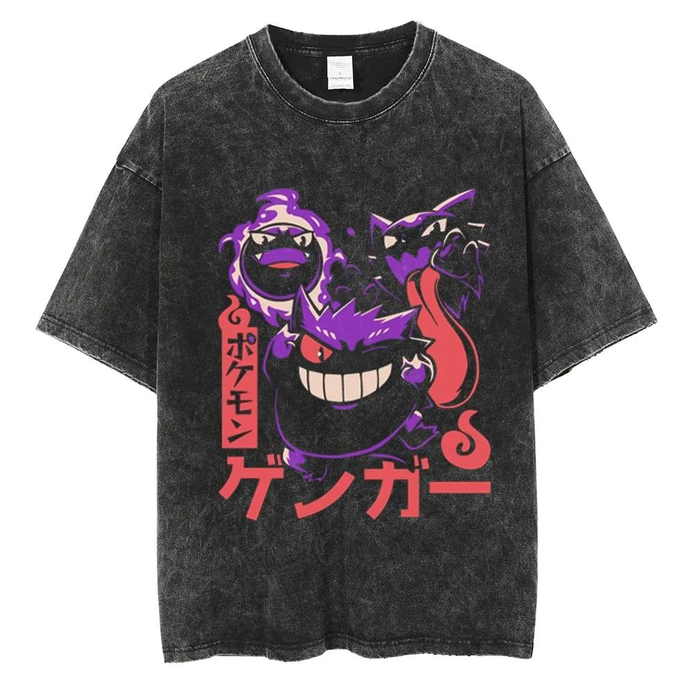 Camiseta de Anime Pokémon Geng - Vintage Fashion In Japan avaliação e preço