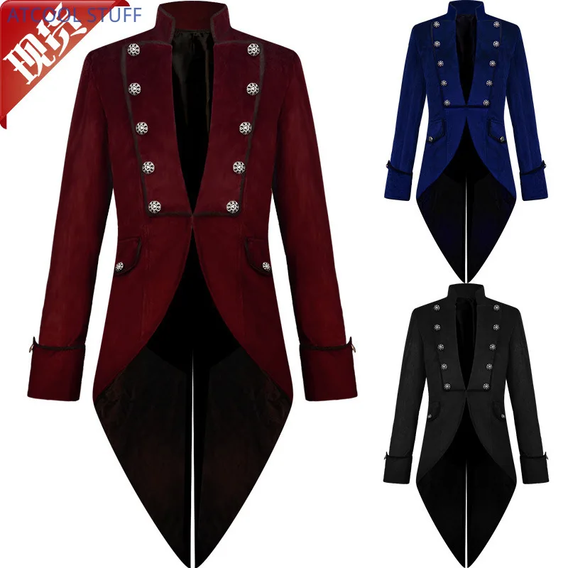 Clássico velet tailcoat jaquet - Vintage Victorian Fashion avaliação e preço