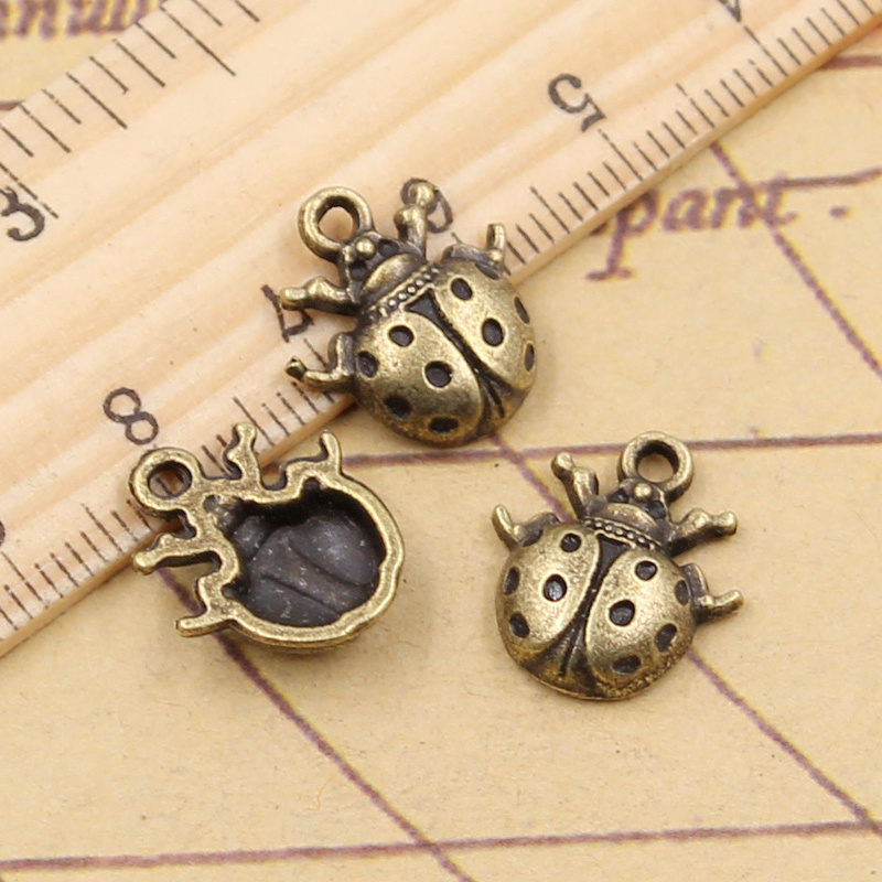 20 pçs encantos joaninha bug 1 - Vintage Fashion Bug avaliação e preço