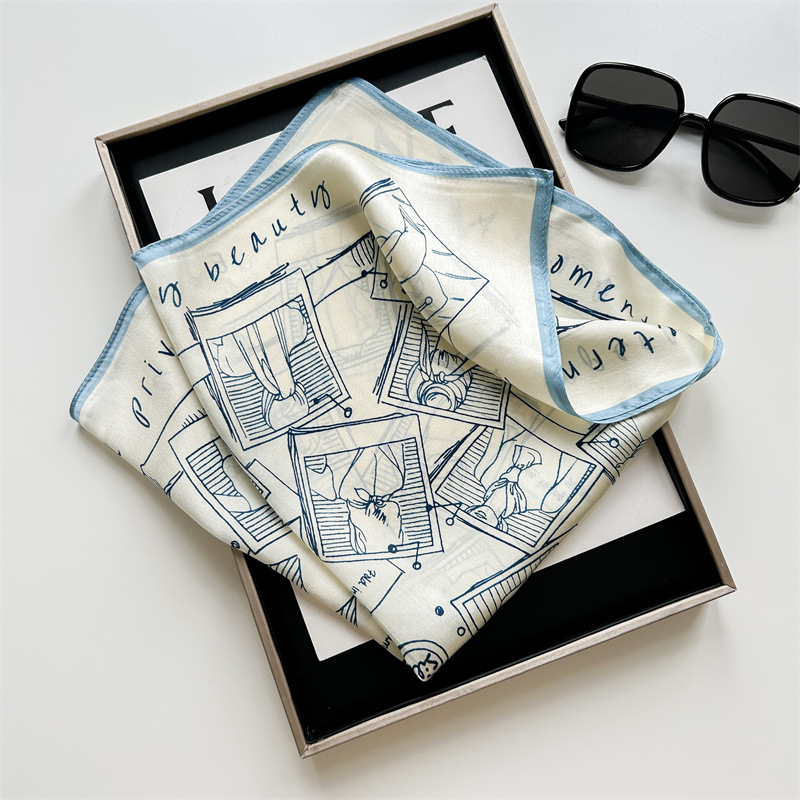 Lenço Pequeno Quadrado de Ceti - Vintage Fashion Sketches avaliação e preço