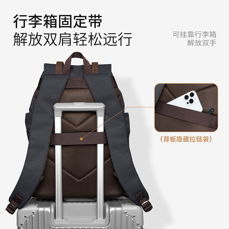 Mochila Grande MOYYI 27L para  - Vintage Zipper avaliação e preço