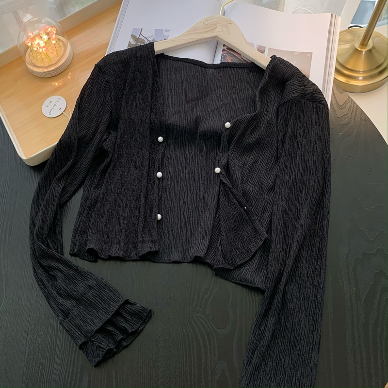 Cardigã Feminino de Tricô Fino - Crop Cardigan Vintage avaliação e preço