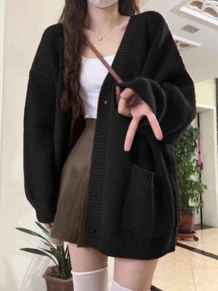 Cardigan solto feminino manga  - Crop Cardigan Vintage avaliação e preço