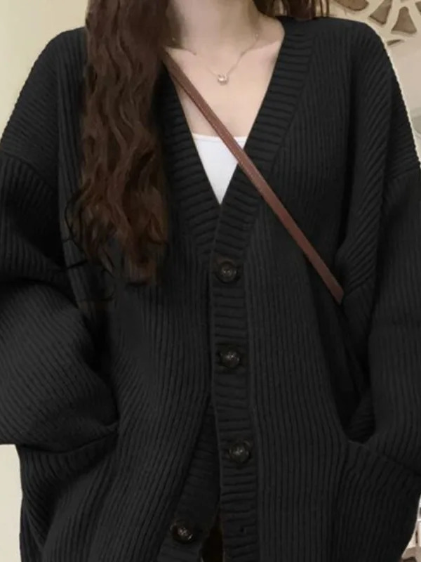 Cardigan solto feminino manga  - Crop Cardigan Vintage avaliação e preço