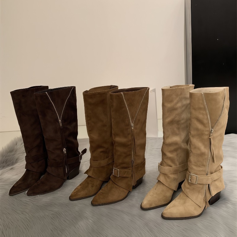 Botas Femininas de Cano Longo  - Vintage Zipper avaliação e preço