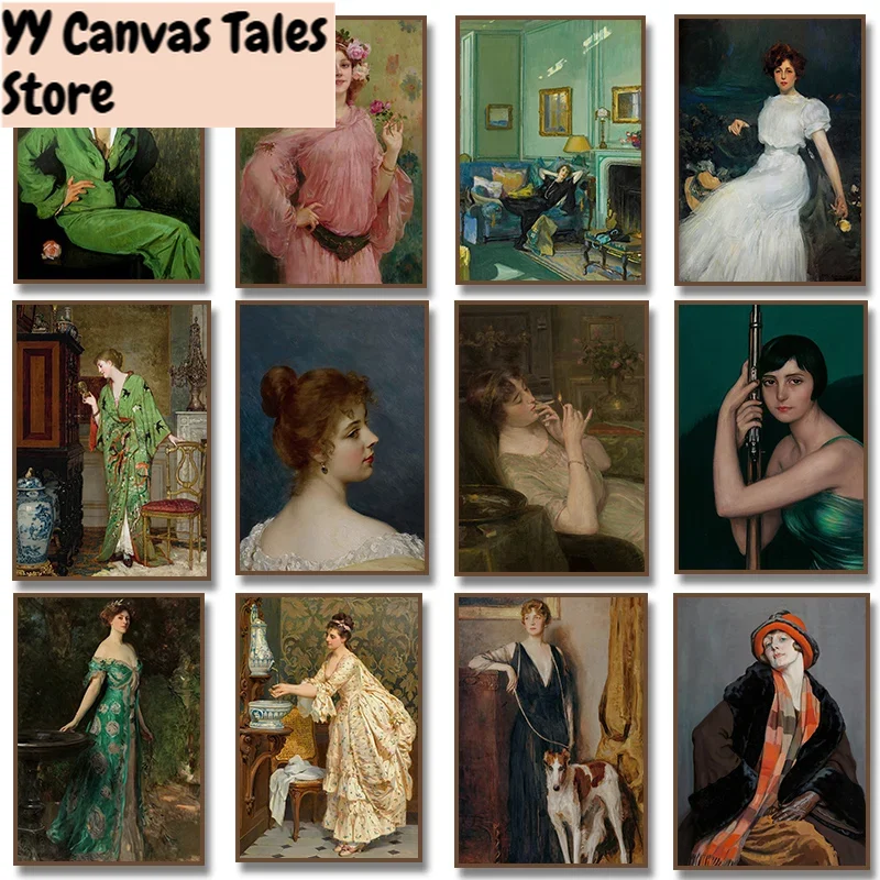 1 peça de Pintura em Tela sem  - Vintage Fashion Sketches avaliação e preço